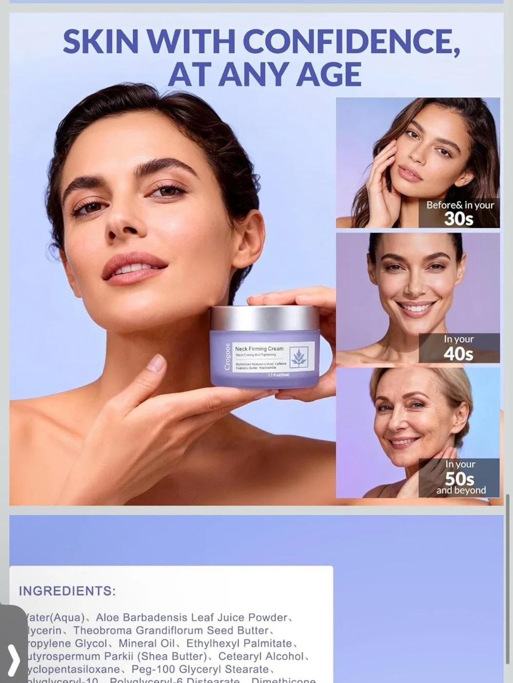Crogooe Neck Firming and Tightening Cream - 1.7 Flo oz